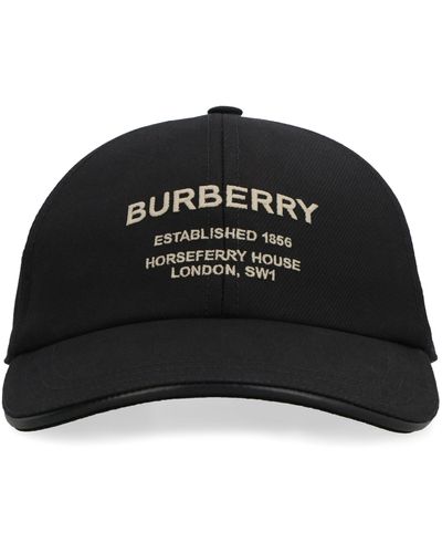 Burberry Logo Embroidery Baseball Cap - Black