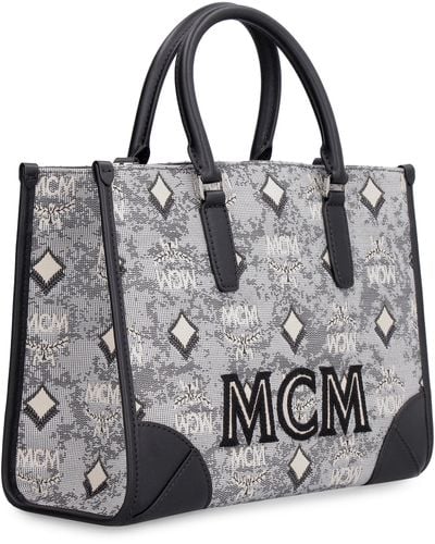 MCM Canvas Handbag - Grey