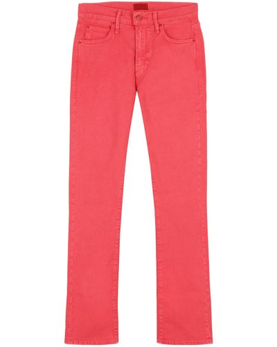 Mother Rascal 5-pocket Skinny Jeans - Red
