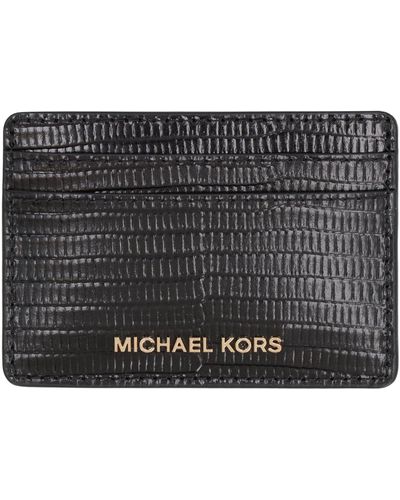 MICHAEL Michael Kors Jet Set Leather Card Holder - Grey