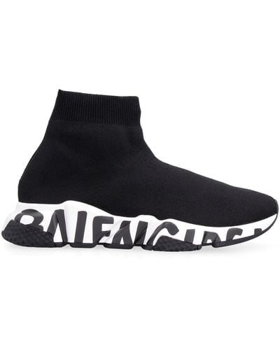 Balenciaga Speed Graffiti Sock Sneaker - Black