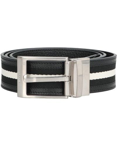 Bally Shiffie Reversible Leather Belt - Black