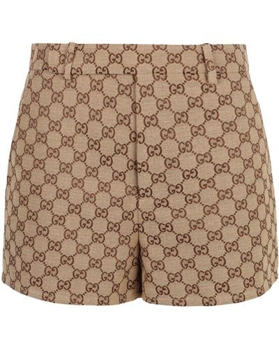 Gucci Cotton Shorts - Brown