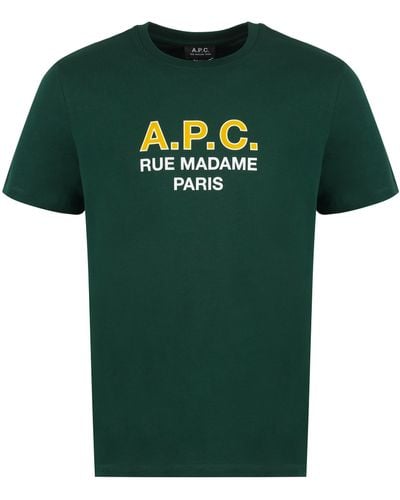 A.P.C. Madame Cotton Crew-neck T-shirt - Green
