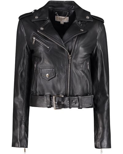 MICHAEL Michael Kors Lambskin Jacket - Black