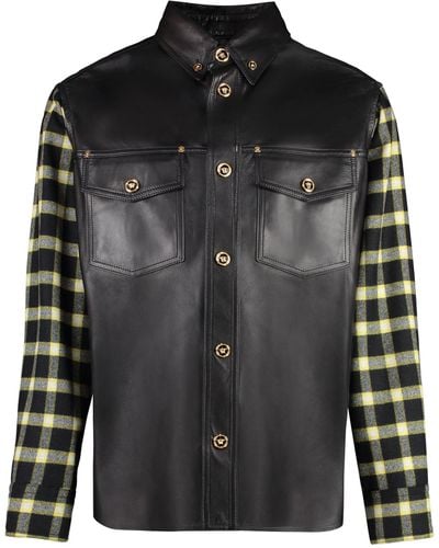 Versace Leather Shirt - Black