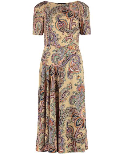 Etro Paisley Print Dress - Natural