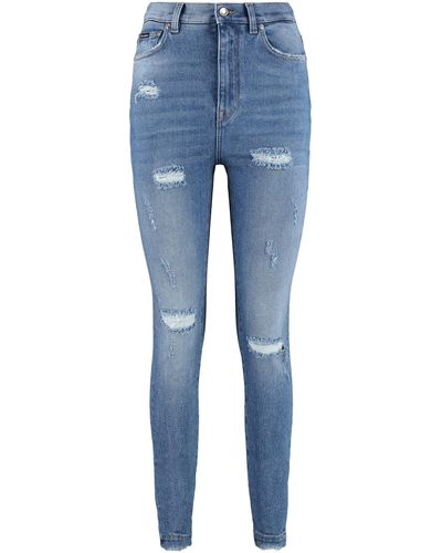 Dolce & Gabbana Jeans skinny-fit Grace a vita alta - Blu