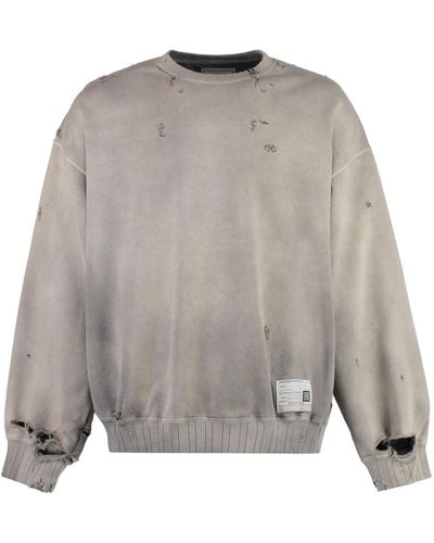 Maison Mihara Yasuhiro Cotton Crew-neck Sweatshirt - Grey