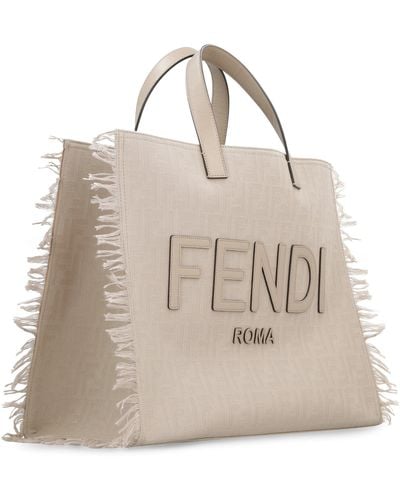 Fendi Tote bag in tessuto jacquard - Neutro