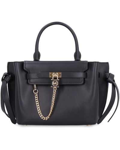 Michael Kors Hamilton Legacy Leather Handbag - Black
