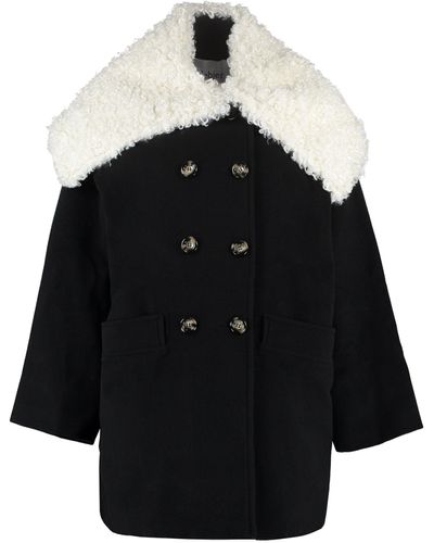 Rodebjer Lainey Double-breasted Wool Coat - Black
