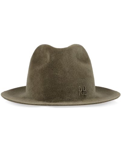 Ruslan Baginskiy Fedora Felt Wide Brim Hat - Green