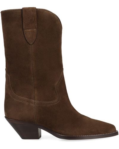 Isabel Marant Dahope Suede Ankle Boots - Brown