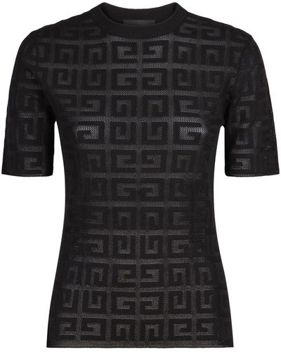 Givenchy T-shirt in maglia jacquard - Nero