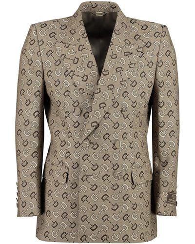 Gucci Giacca in cotone e lana - Marrone