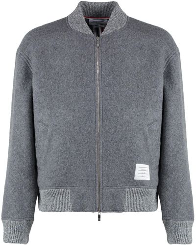 Thom Browne Bomber in lana - Grigio