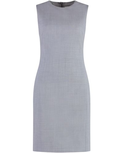 Calvin Klein Wool Sheath Dress - Grey