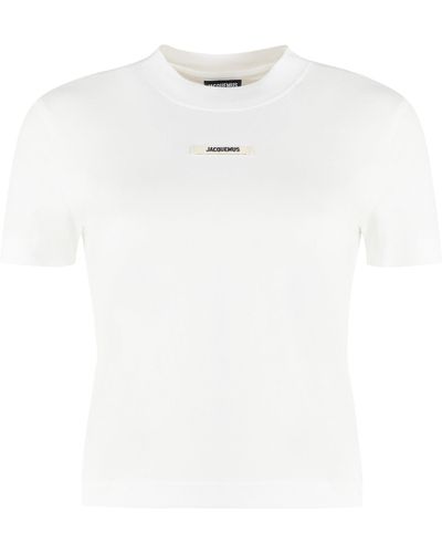 Jacquemus Top Le T-Shirt Gros Grain - White