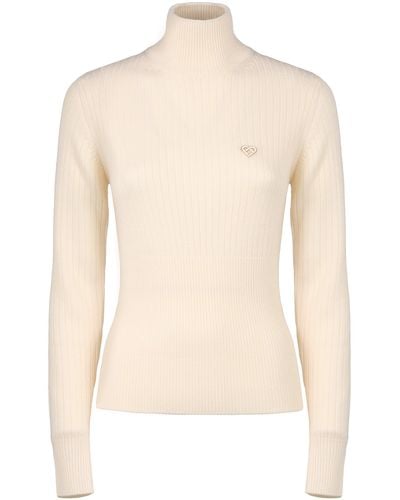 Casablancabrand Wool Turtleneck Sweater - Natural