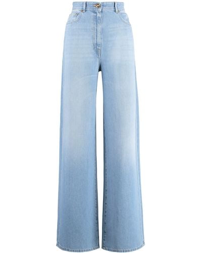 Versace Jeans ampi a vita alta - Blu