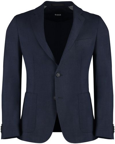 BOSS Mixed Wool Two-pieces Suit - Blue