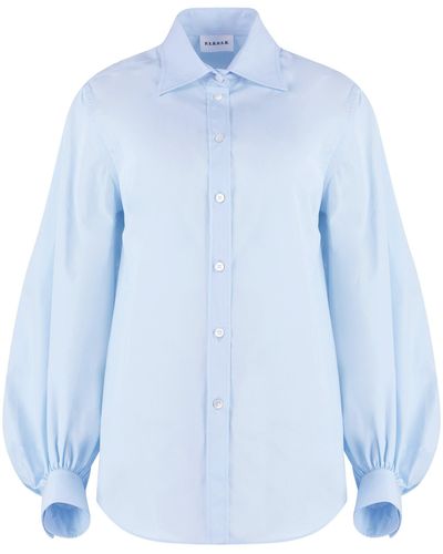 P.A.R.O.S.H. Camicia a maniche lunghe in cotone - Blu
