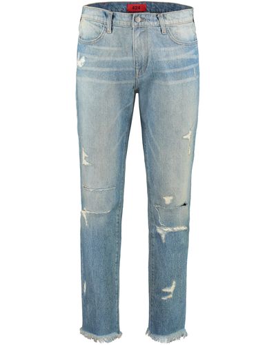 424 Distressed Slim Fit Jeans - Blue
