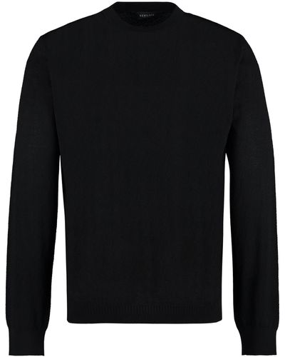 Versace Pullover in seta e cotone - Nero