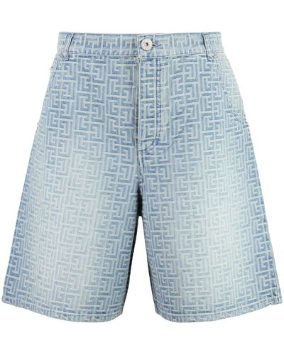 Balmain Shorts in denim - Blu