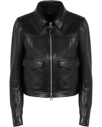 Tom Ford Giacca in pelle - Nero