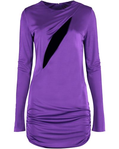 Versace Jersey Mini Dress - Purple