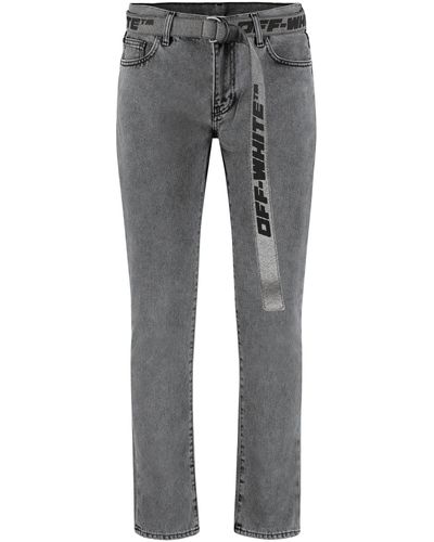 Off-White c/o Virgil Abloh Jeans skinny con cintura - Grigio