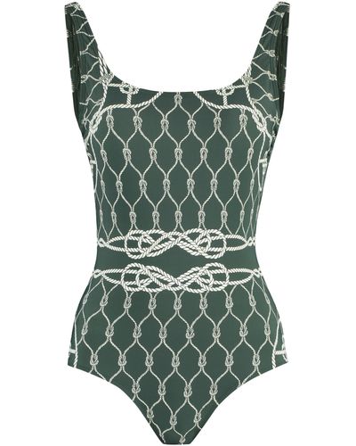 Tory Burch Costume Intero Stampa - Verde