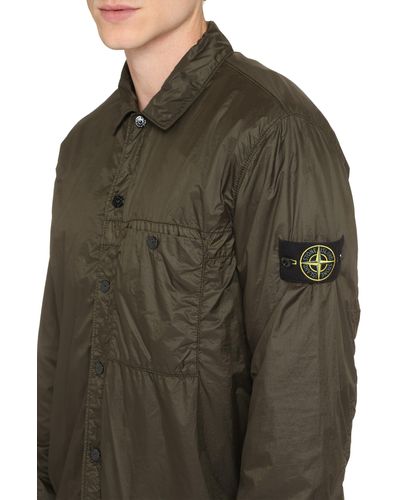 Stone Island Overshirt in tessuto tecnico - Marrone