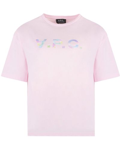 A.P.C. T-shirt girocollo Ana in cotone - Rosa