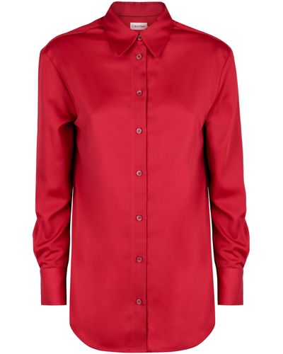 Calvin Klein Long Sleeve Shirt - Red