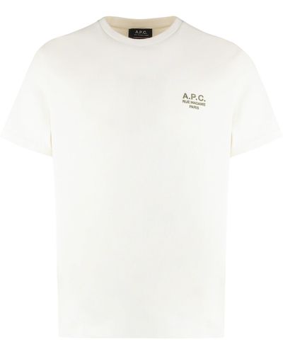 A.P.C. T-shirt girocollo Raymond in cotone - Bianco