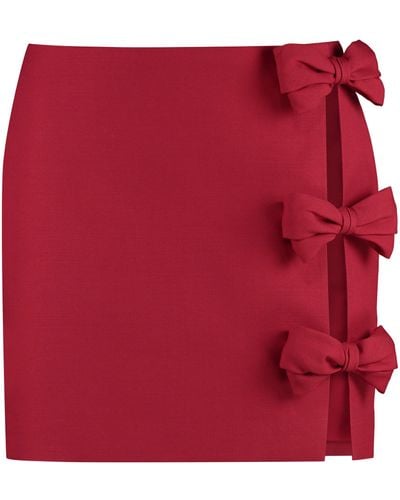 Valentino Crepe Mini Skirt - Red