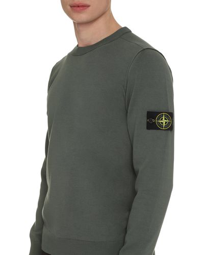 Stone Island Cotton Crew-neck Sweater - Green