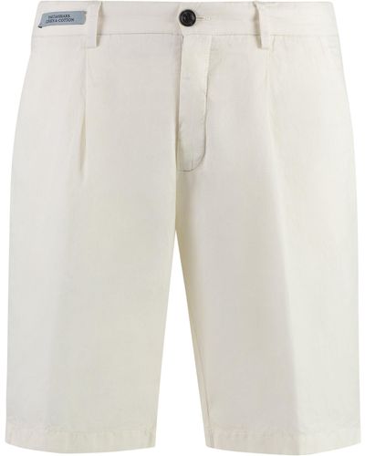 Paul & Shark Cotton And Linen Bermuda-Shorts - White