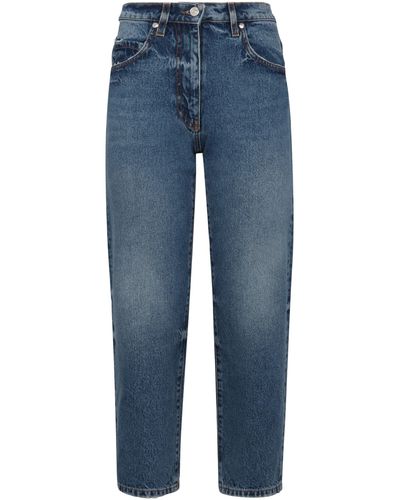 MSGM Jeans straight leg a 5 tasche - Blu