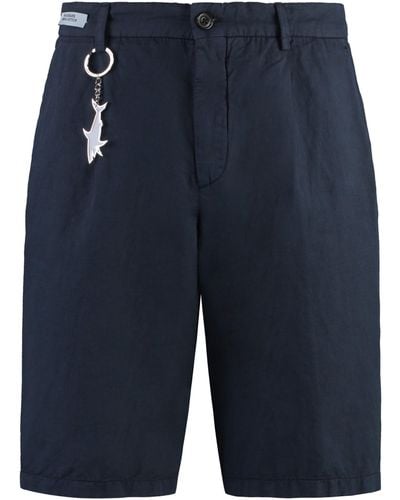Paul & Shark Cotton And Linen Bermuda-shorts - Blue