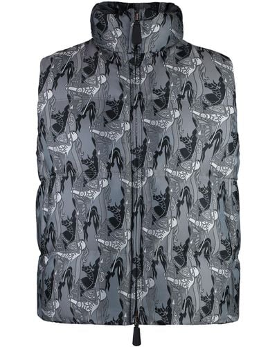 Burberry Printed Quilted Vest - Grey