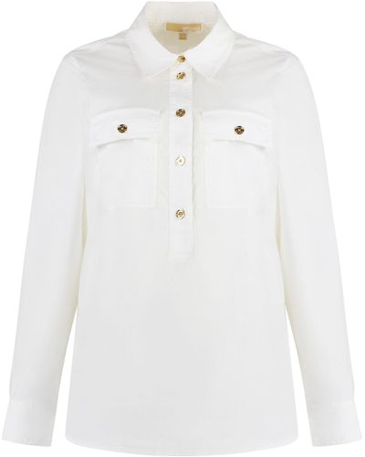 MICHAEL Michael Kors Stretch Cotton Shirt - White