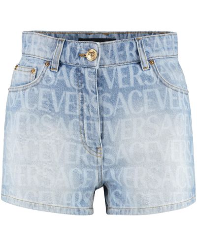 Versace Shorts in denim - Blu