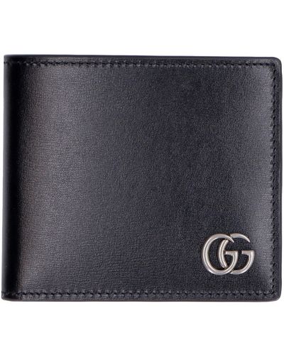 Gucci Logo Leather Wallet - Grey