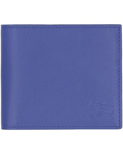 Burberry Leather Flap-over Wallet - Purple