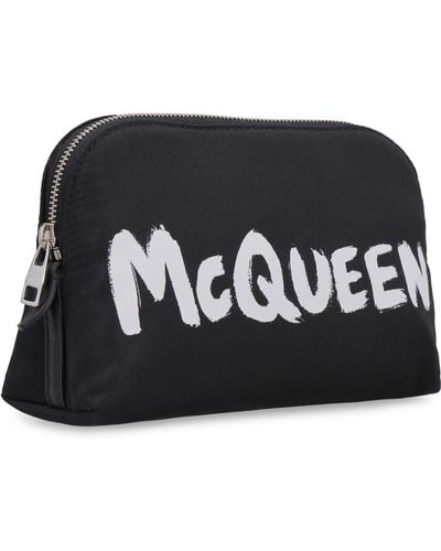 Alexander McQueen Nylon Wash Bag - Black
