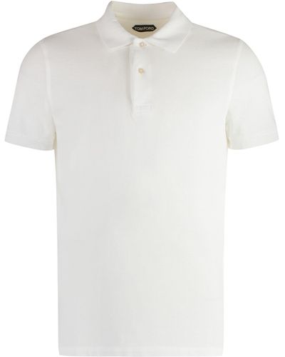 Tom Ford Cotton-piqué Polo Shirt - White